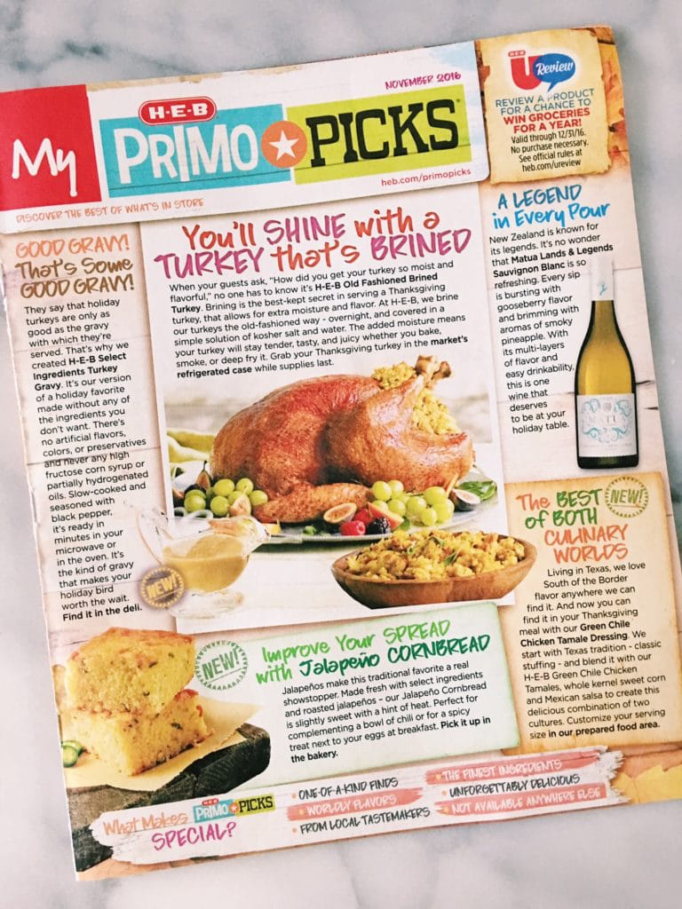 HEB Primo Picks November 2016