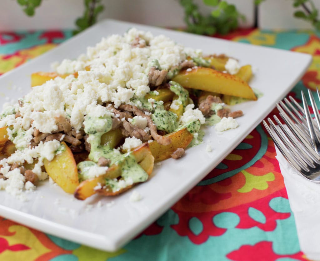 Queso Fresco Cilantro Pork Fries