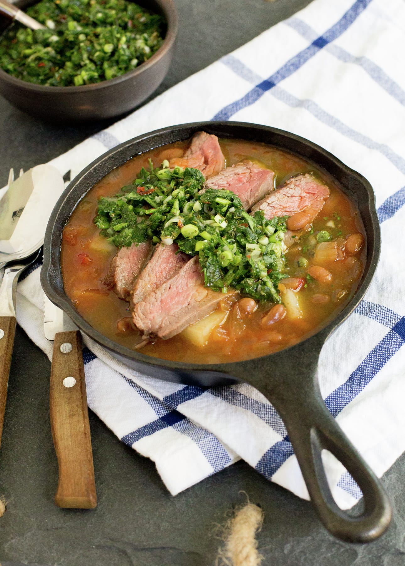 Chimichurri & Seared Steak Stew