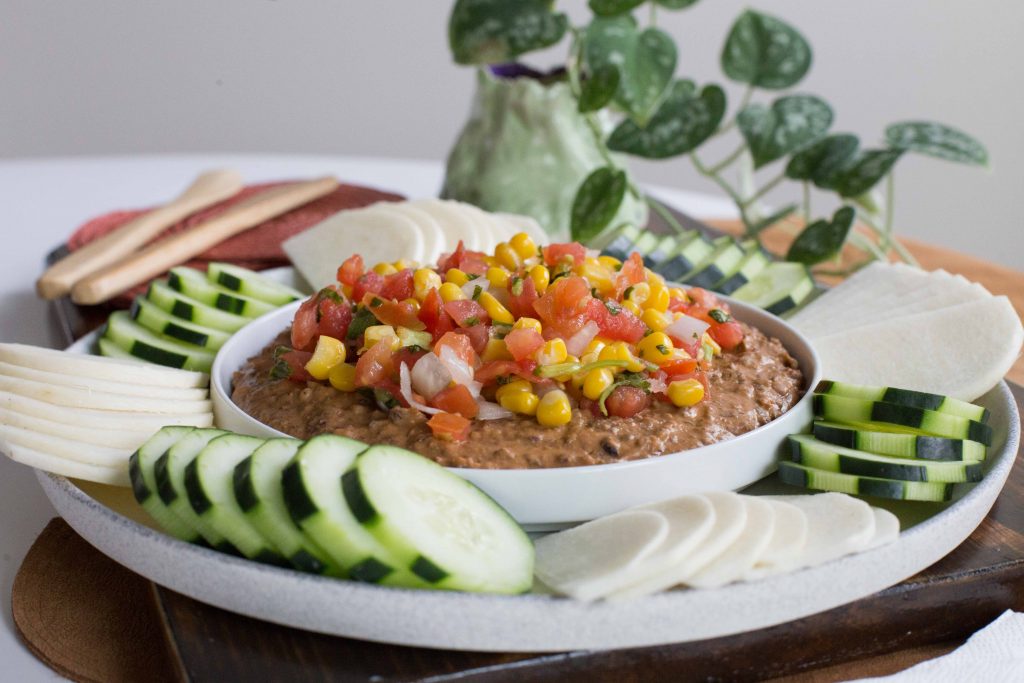 Southwest Hummus with Corn Salsa