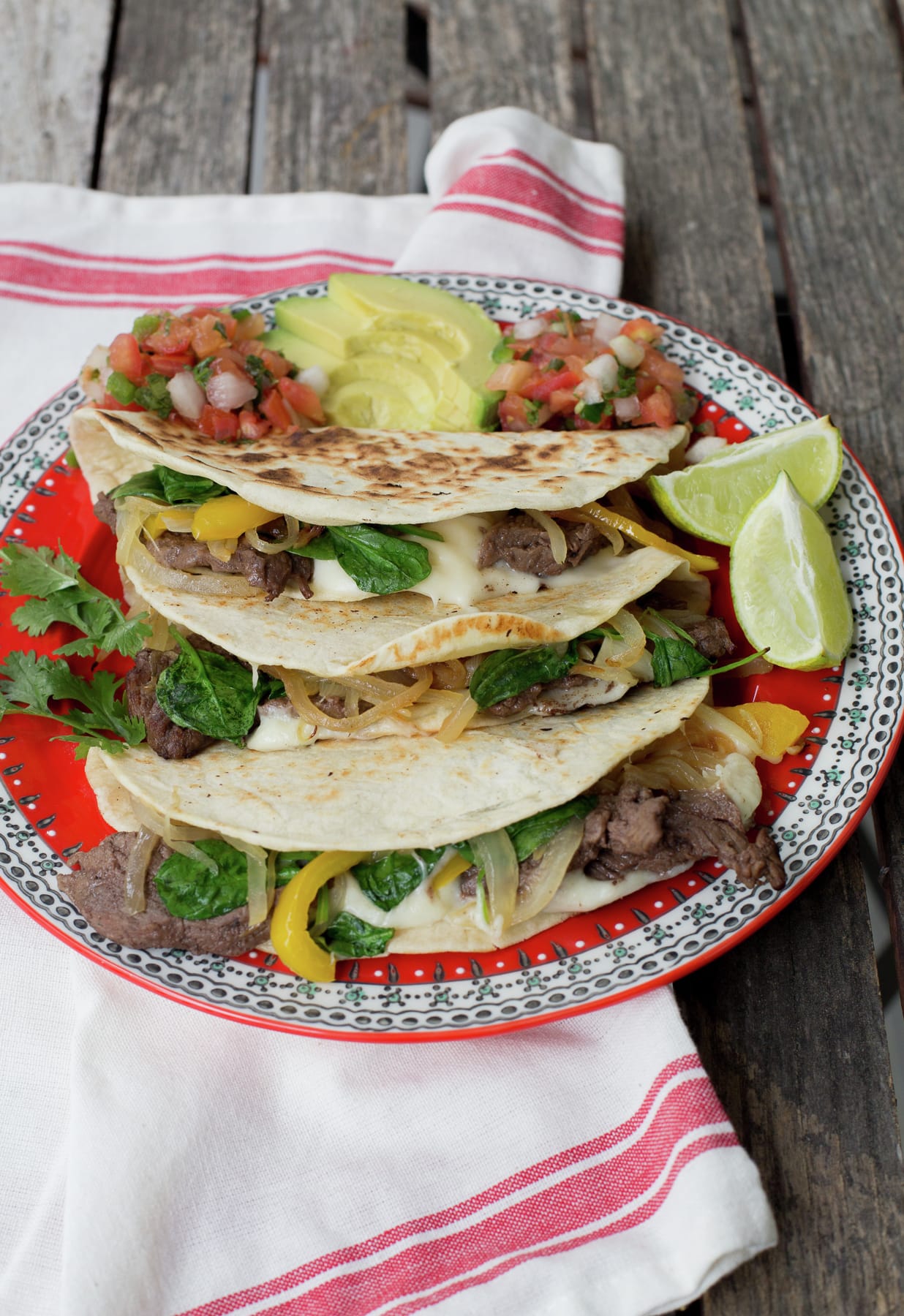 Healthy Cheesesteak Quesadilla