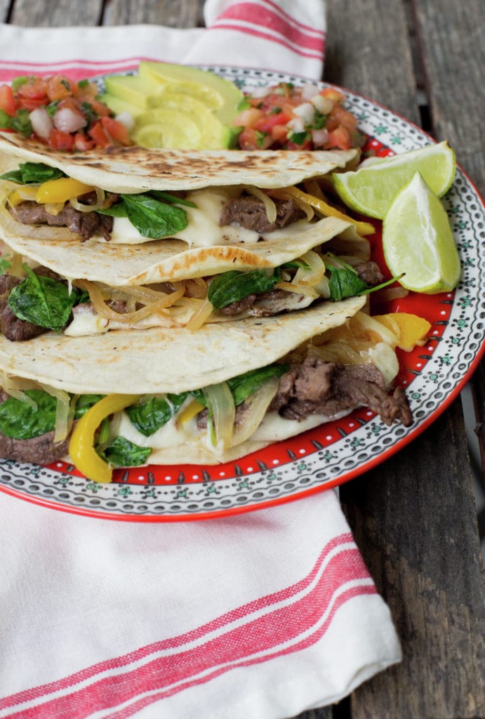 Healthy Cheesesteak Quesadilla