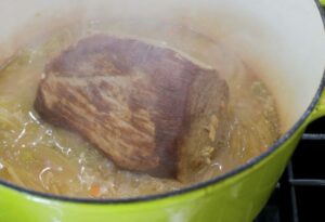 Pot roast in progress