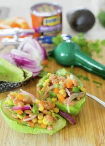 Avocado Stuffed with Bean Salad