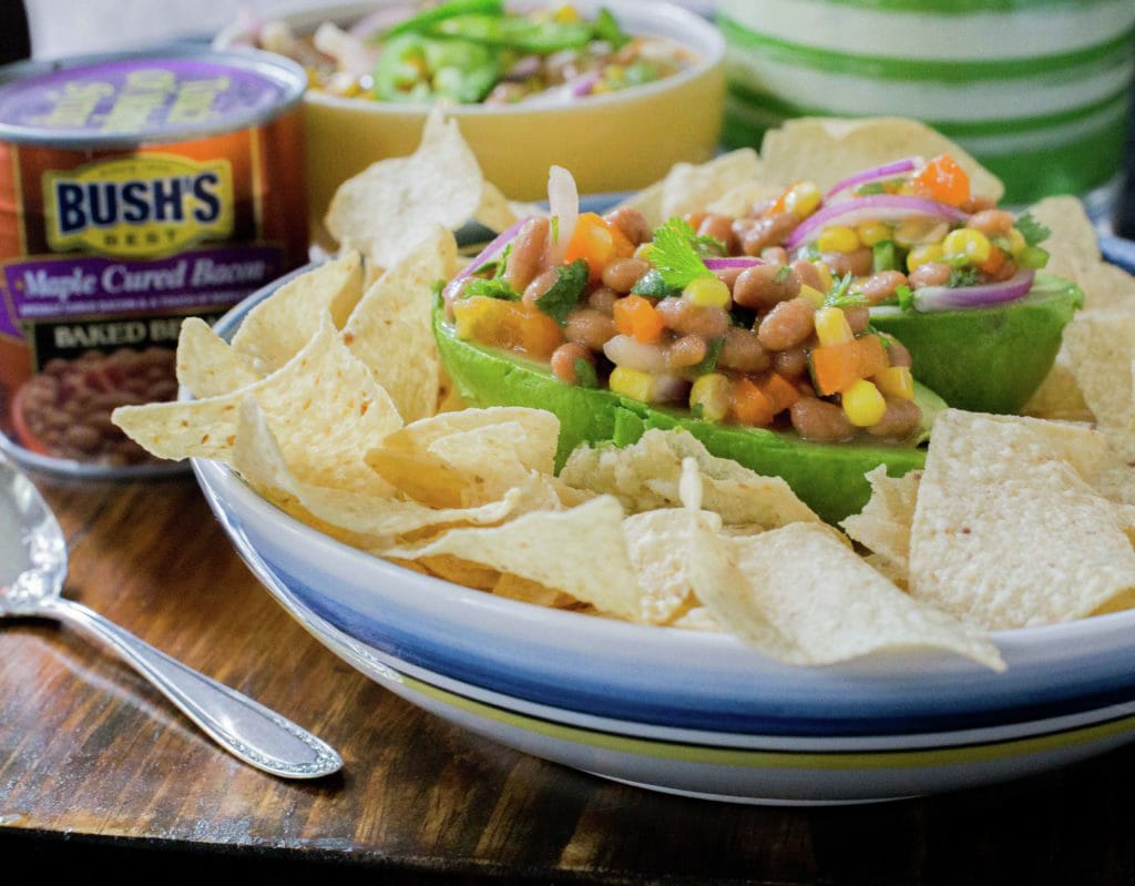 Avocado Stuffed with Bean Salad