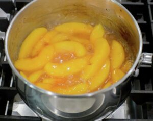 Peach sauce.