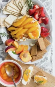 Grilled Queso Fresco with Peach Sauce