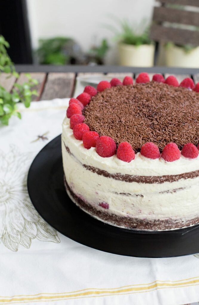 Raspberry Dulce de Leche Chocolate Cake