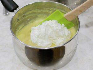 Pastry cream with whipped cream.