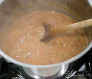 Refried beans.