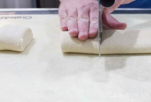 portioning the dough