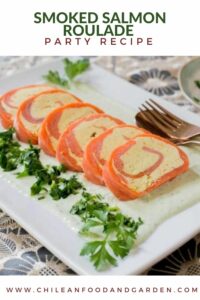 Smoked Salmon Roulade with Cream Cheese and Avocado Cream