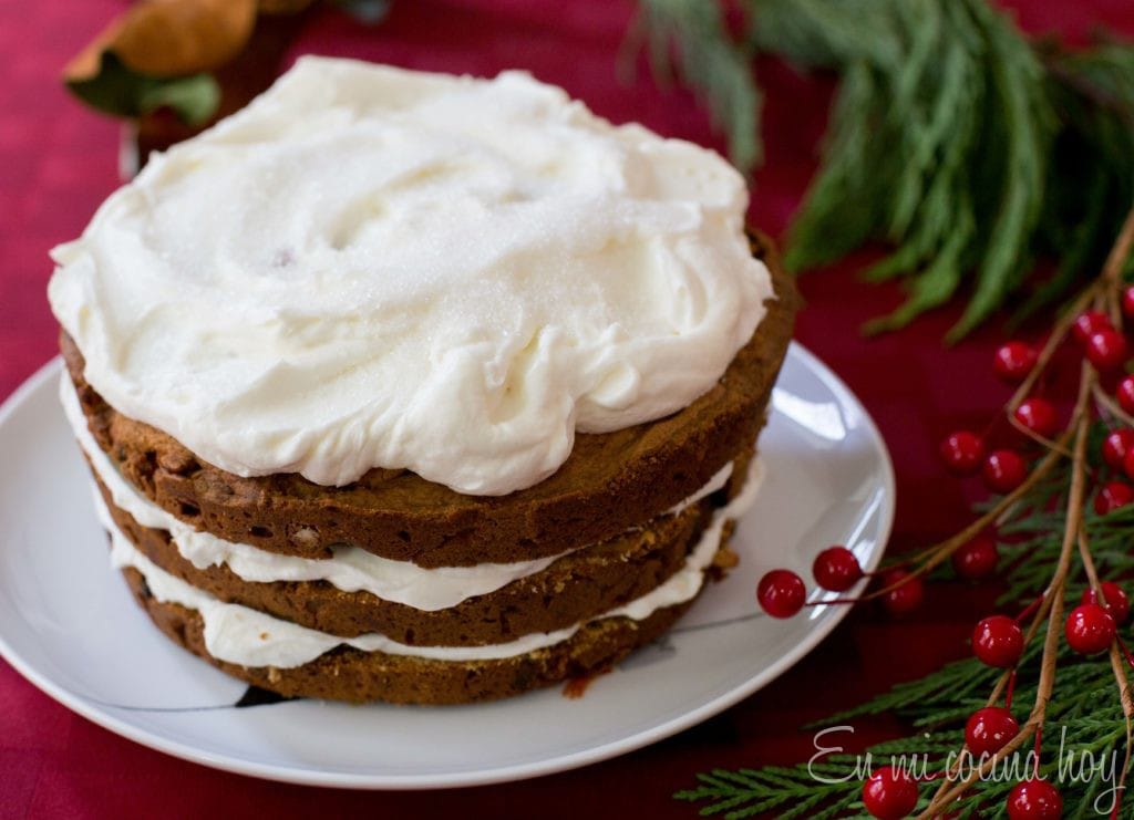 Layered Fruit Cake with Cream Cheese Frosting