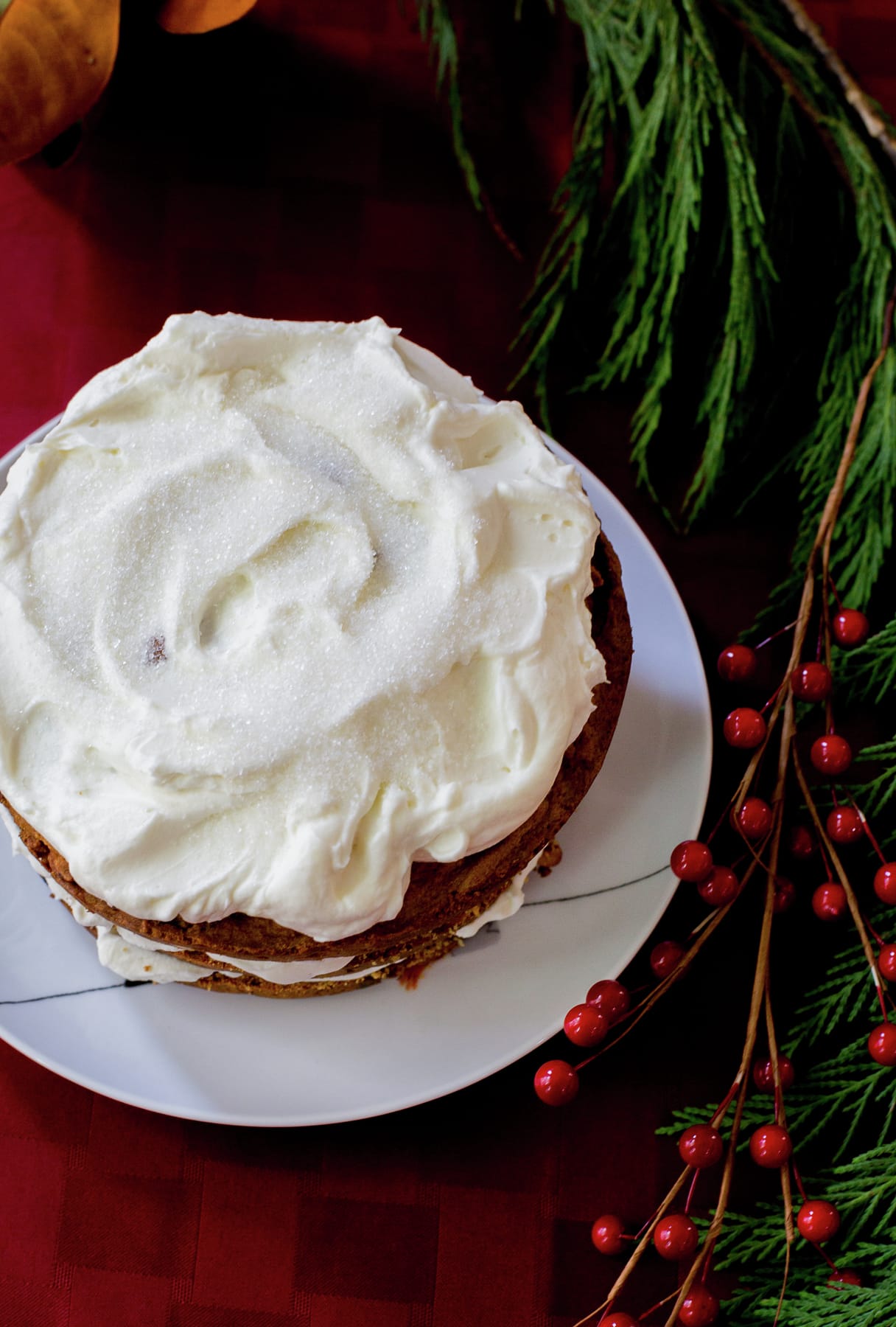 Layered Fruit Cake with Cream Cheese Frosting