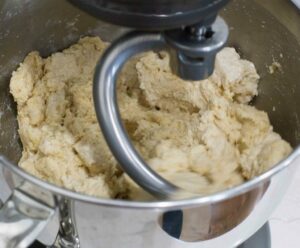 mixing the dough