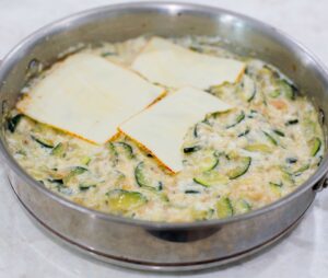 top with sliced cheese