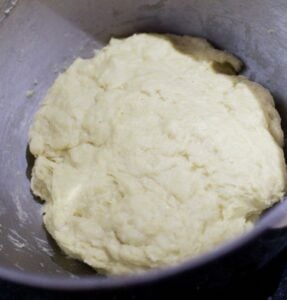 Dough before rising