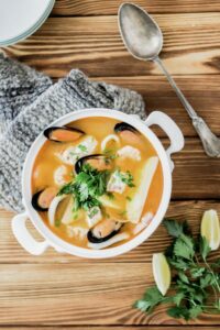 Chilean Seafood Soup, Caldillo de mariscos