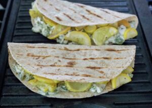 Quesadillas being made.