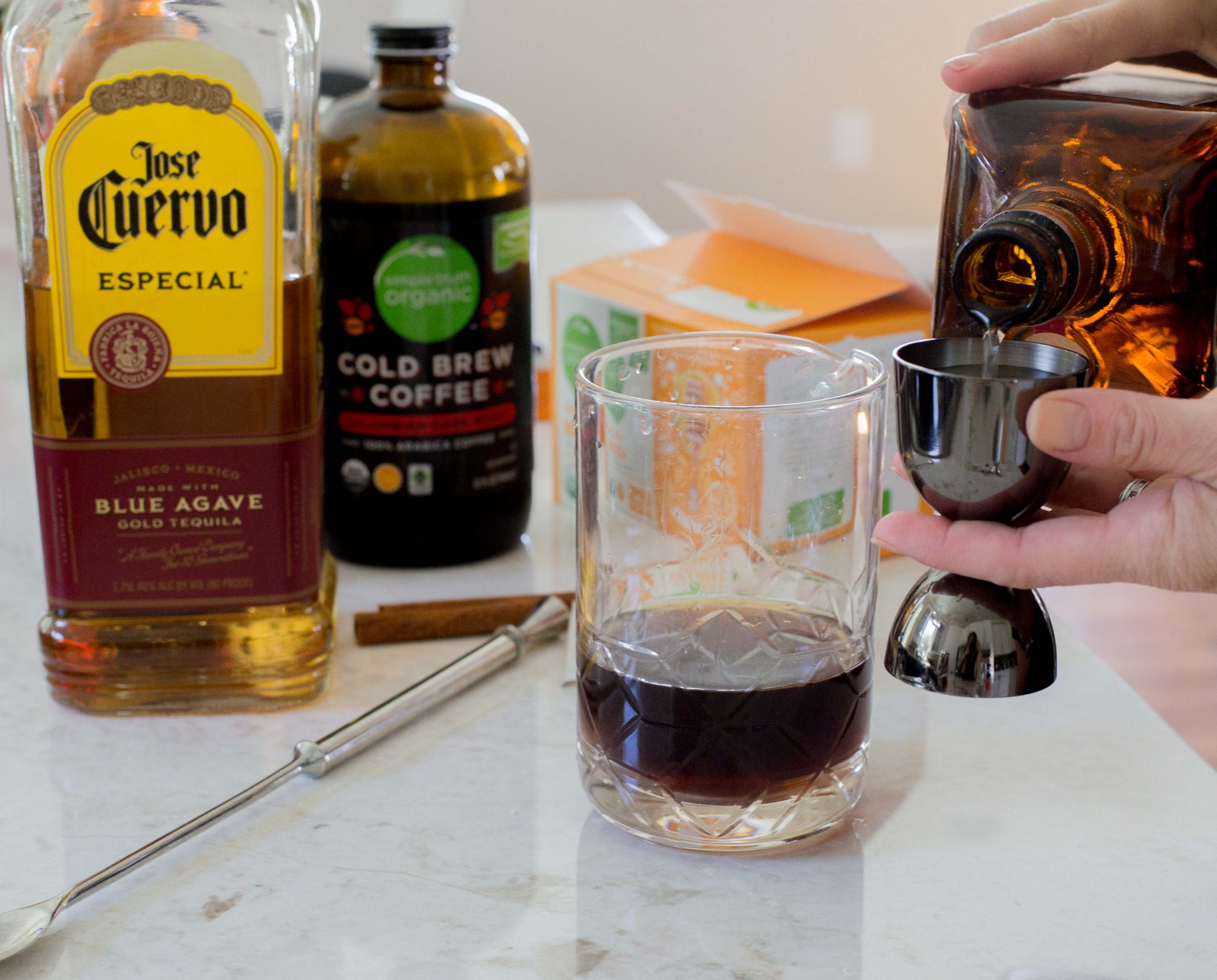 A Despacito cocktail Coffee and Tequila Pilar's Chilean Food & Garden