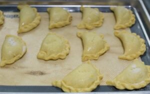 Raw pear empanadas