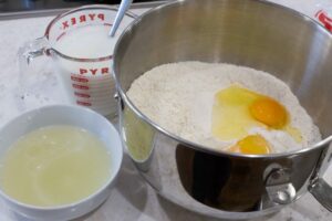 Ingredients for empanada dough