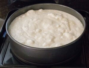 Kuchen ready to go in the oven.