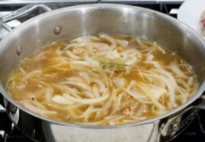 Onion on broth