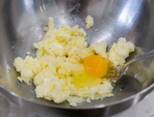 egg added to butter