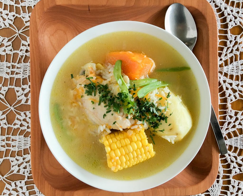 Cazuela de pollo Chilean Chicken Soup - Pilar's Chilean Food & Garden