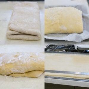 cutting the dough