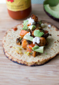 Street style sweet potato tacos