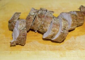 Sliced pork tenderloin