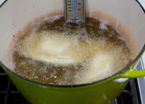 frying empanadas