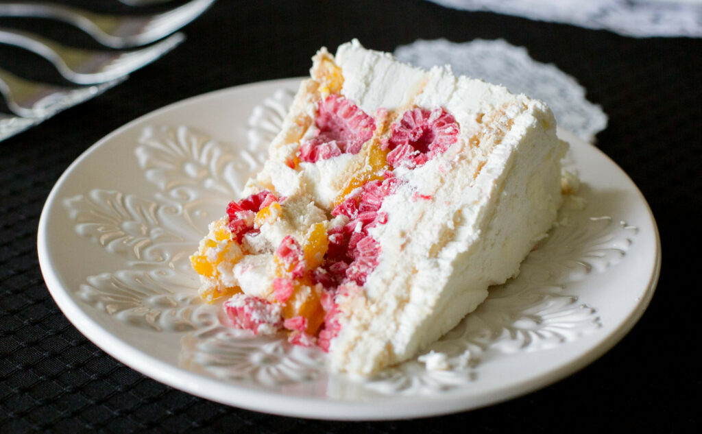 Raspberry Meringue Cake