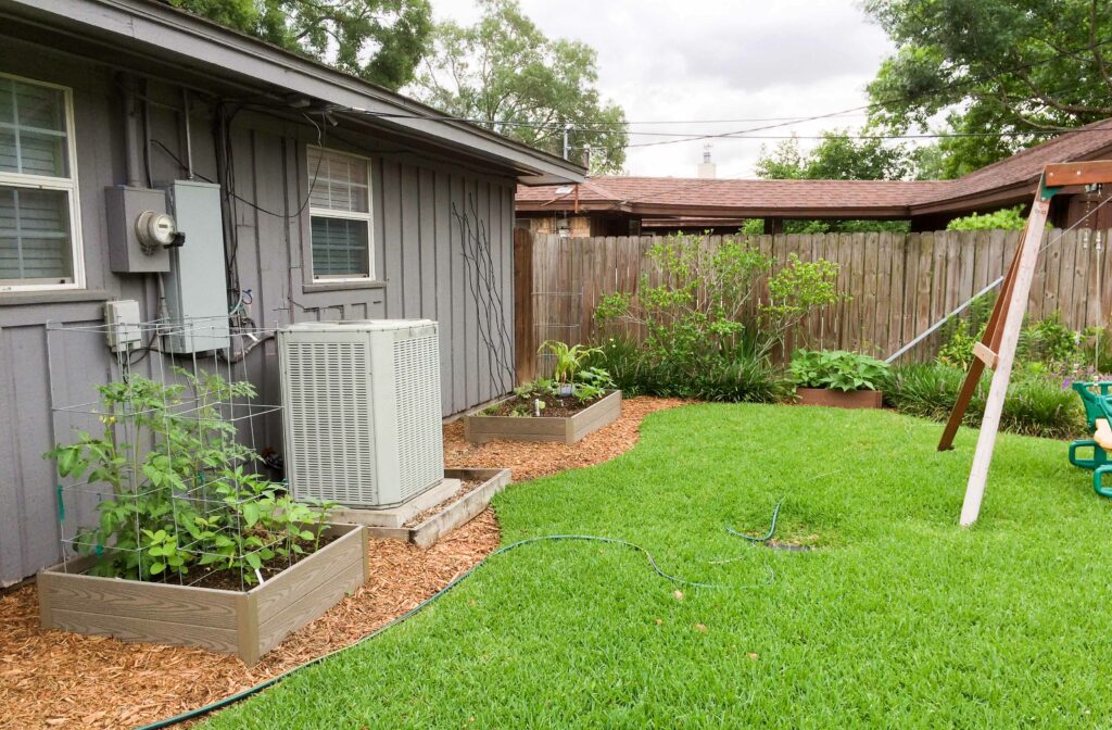 Meyerland garden: raised beds