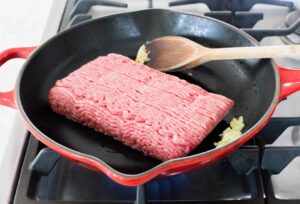 Sautéing the meat