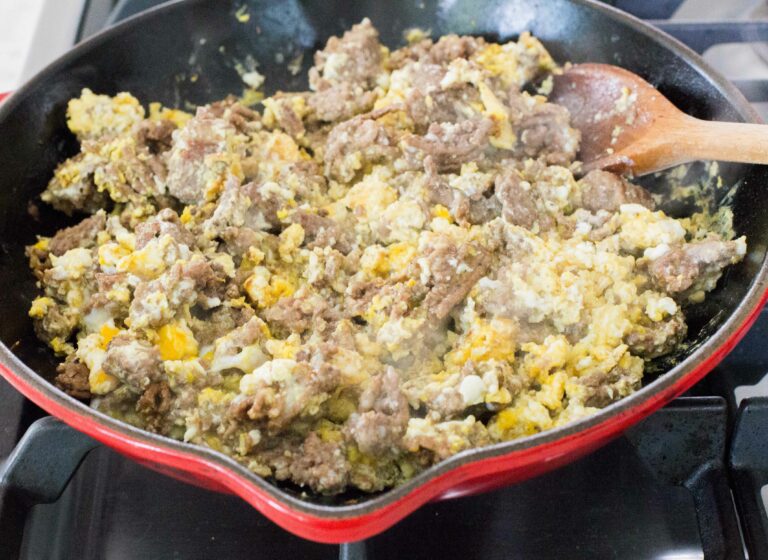 Ground Beef and Eggs Breakfast Scramble Pilar's Chilean Food & Garden