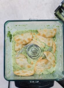 Water crackers for cilantro sauce.