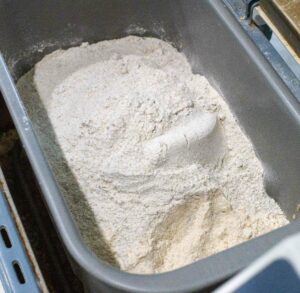 Flours on the bread machine.