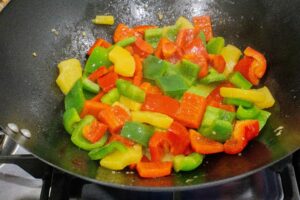 pepper in wok