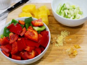 Vegetables for sweet and sour pork