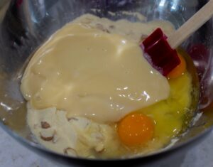 Condensed milk, egg, semolina