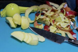 Sliced apples