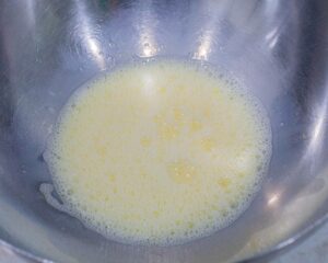 Egg and milk froth