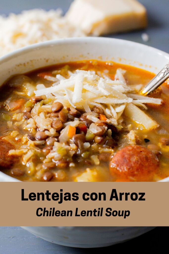 Pin for lentejas con arroz.