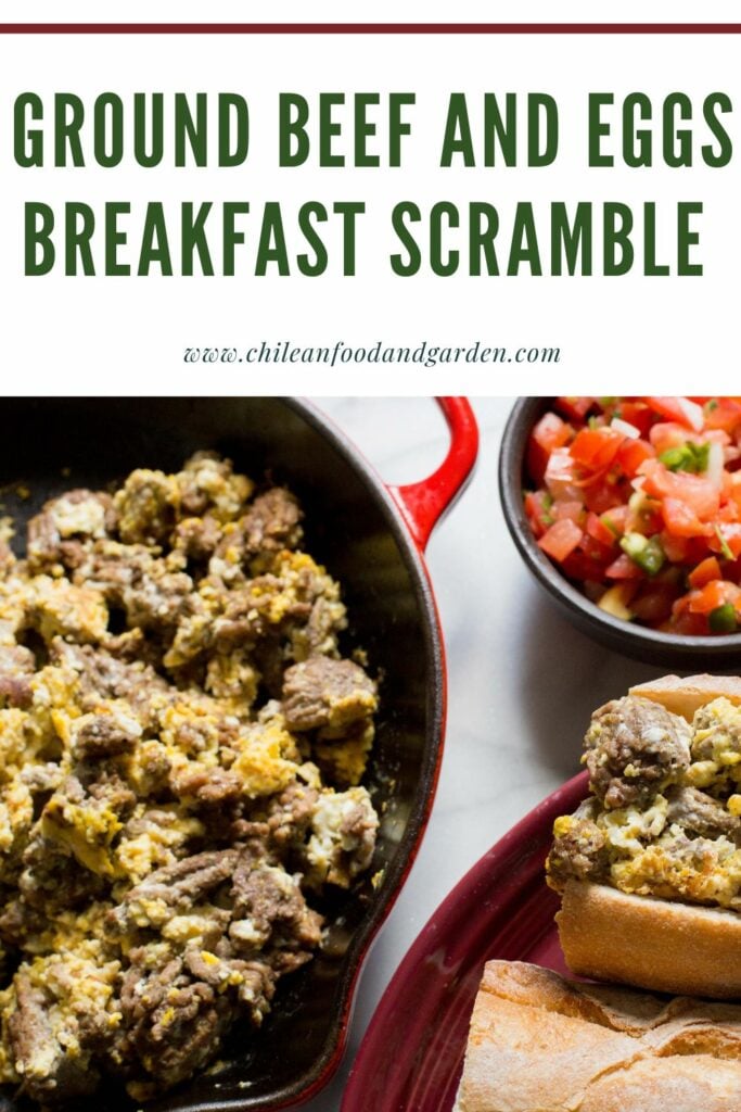 Pin for Ground Beef and Eggs Breakfast Scramble