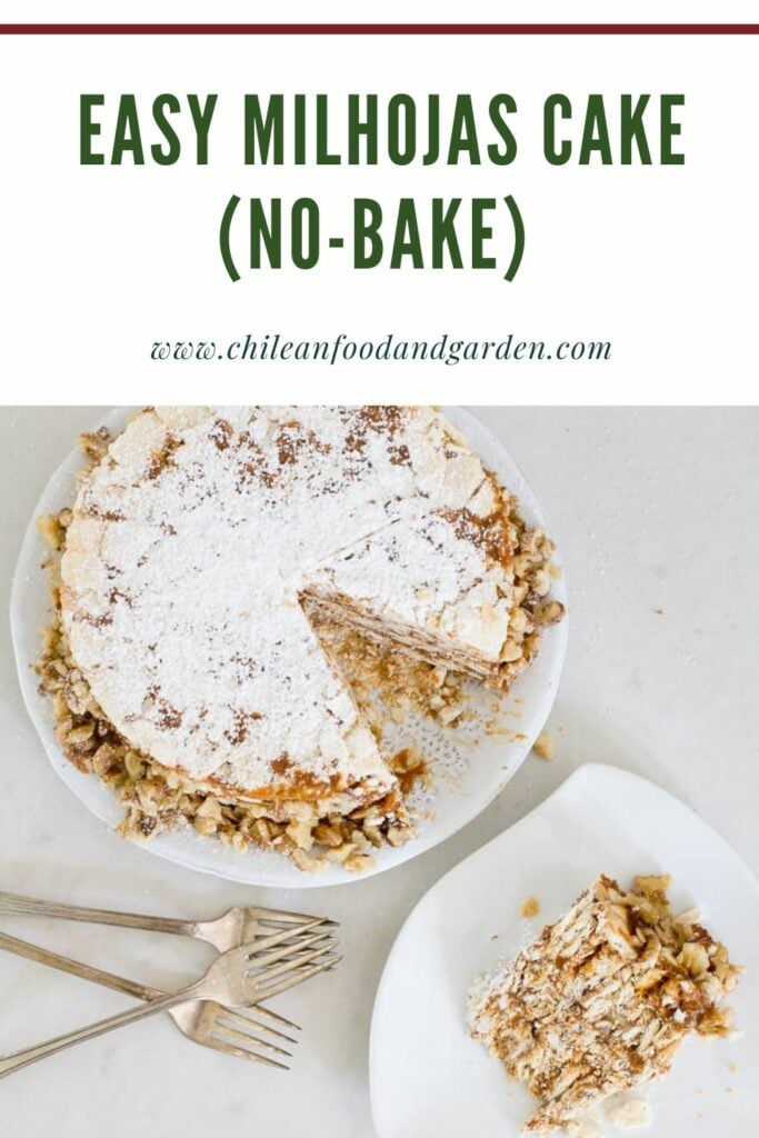 Pin for Easy Milhojas Cake (no-bake)