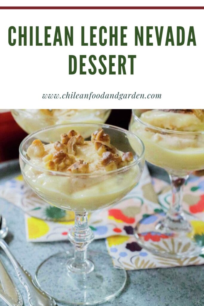 Pin for Chilean Leche Nevada dessert.