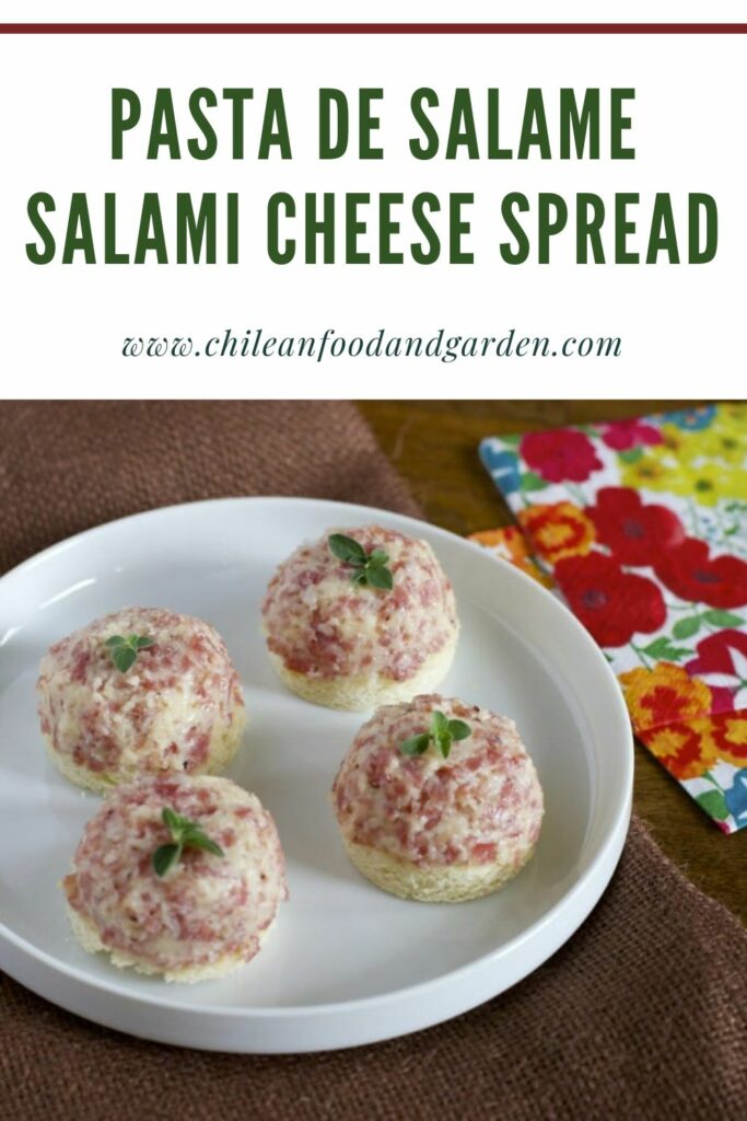 Pin for salami cheese spread or pasta de salame para tapaditos 